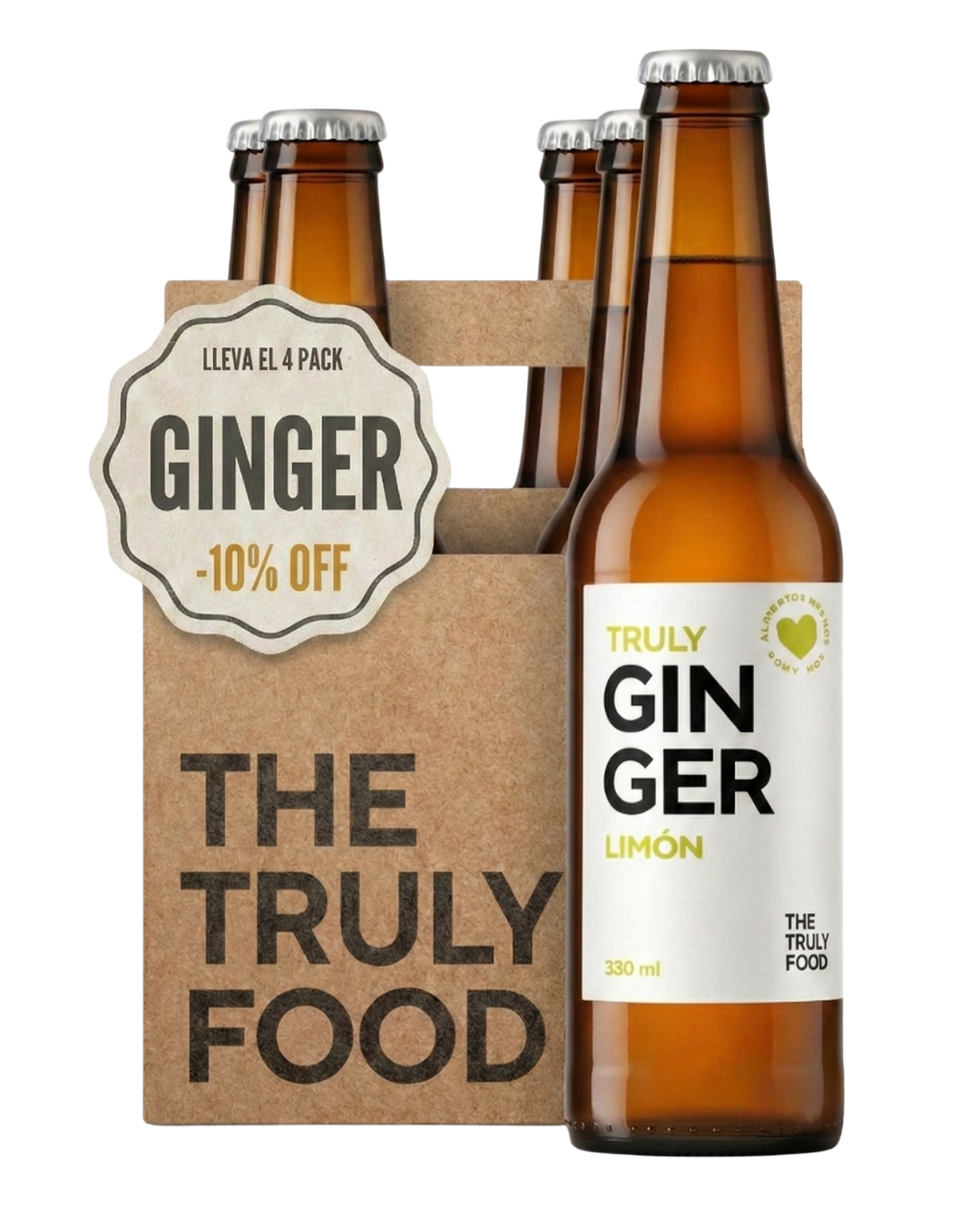 4-Pack Ginger Beer Limón 330ml
