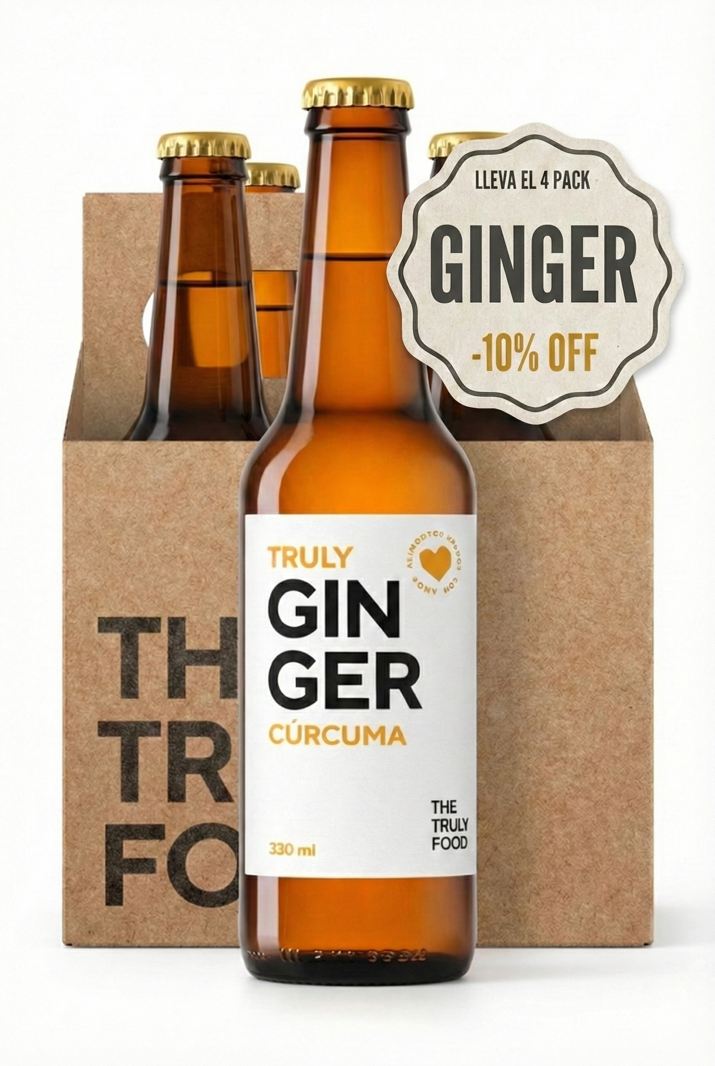 4-Pack Ginger Beer Cúrcuma 330ml